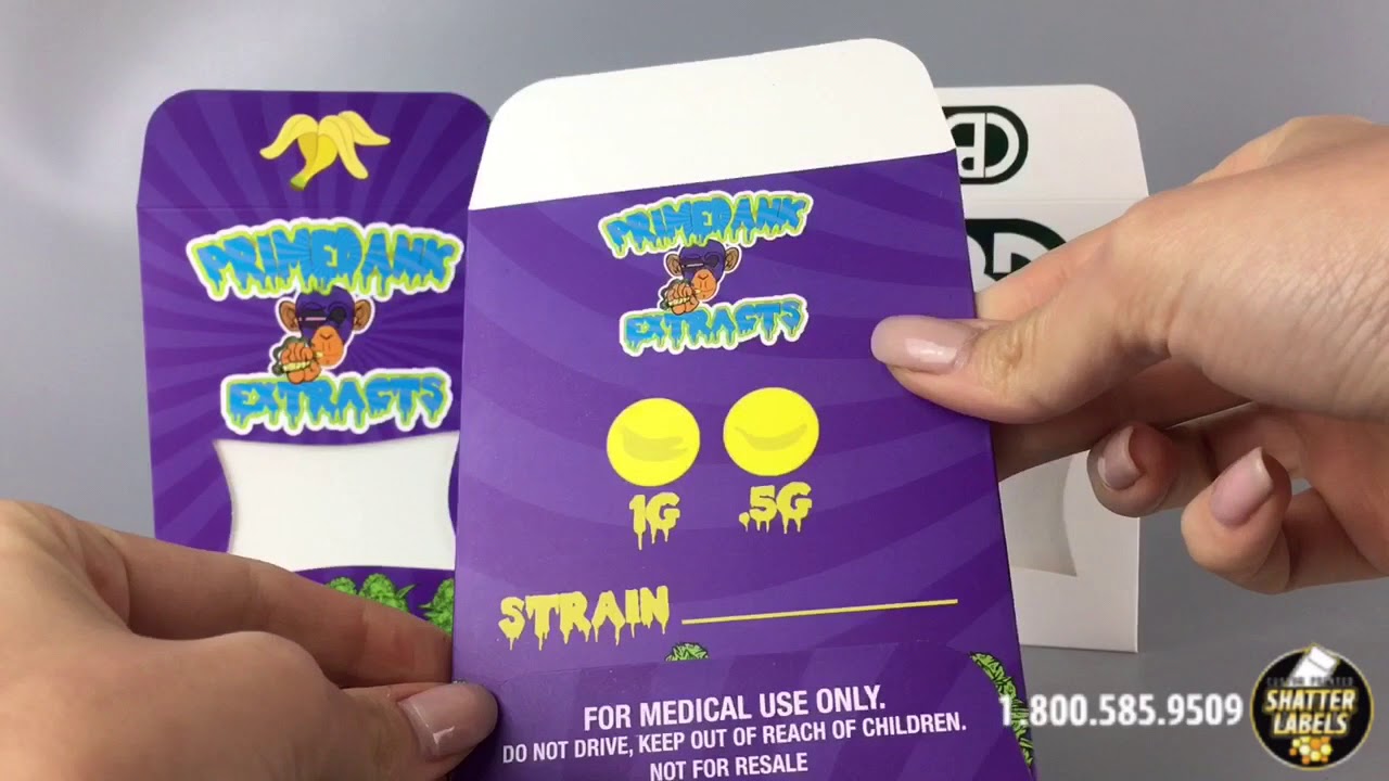 How to pack shatter - Front Window Envelope  by Shatter Labels, #1 Cannabis Packaging Company
