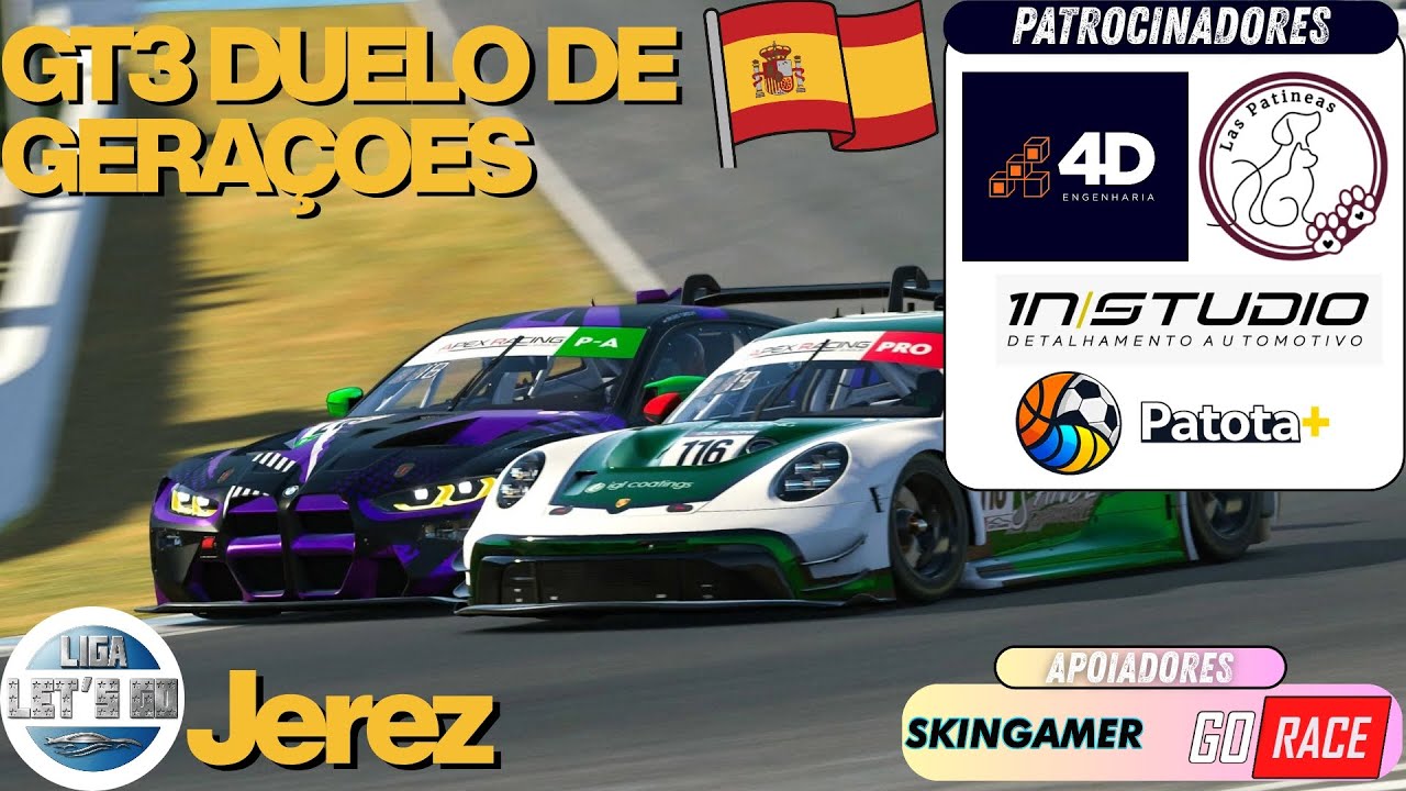 JEREZ GT3 | DUELO DE GERAÇÕES 4ª TEMPORADA ETAPA 1 | AUTOMOBILISTA 2 | LIGA LETS GO