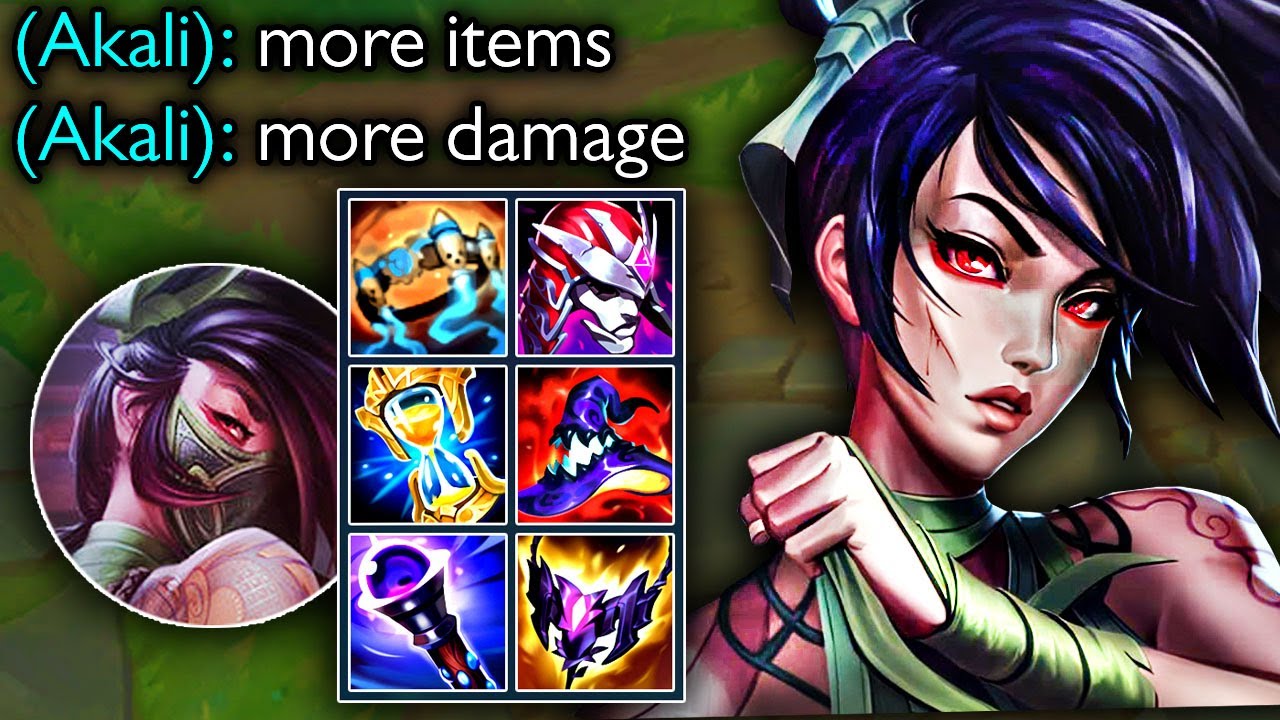 6 ITEMS AKALI (NO BOOTS=MAXIMAL DAMAGE)