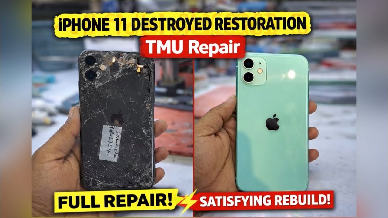 iPhone 11 Destroyed Full Restoration 🔥 TMU Repair