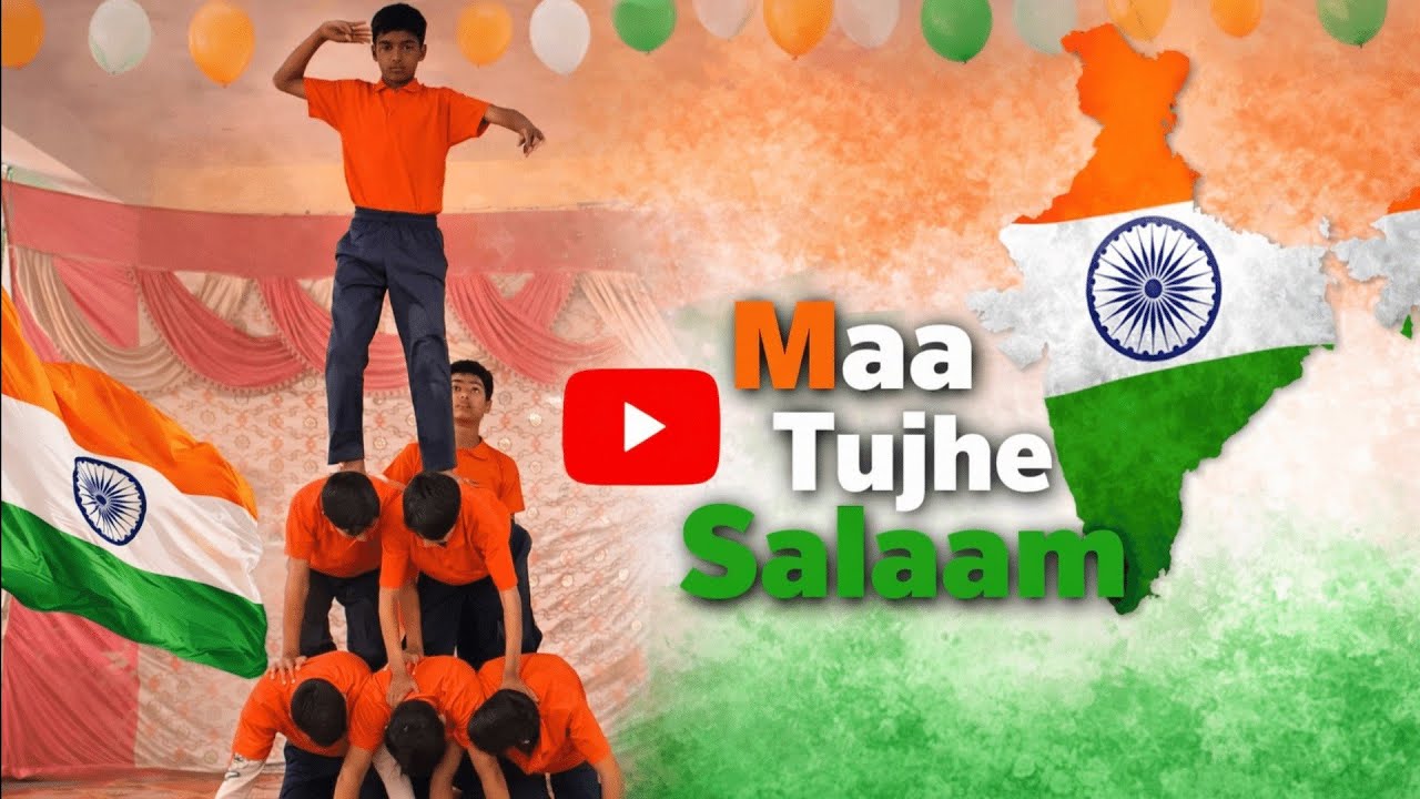 Maa Tujhe Salaam 🇮🇳 Yog Dance Tribute |  Annual Function Special | GMS BENCHI 
