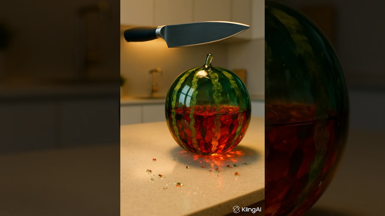 ASMR – Cutting a Glass Watermelon ✨🔪🍉