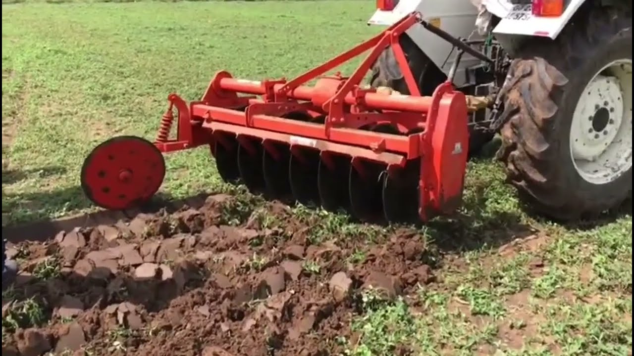 PTO HARROW 7 DISK WITH TRACTOR #farmmachinery #farmequipment #farmingtractor #automobile #farmerjatt