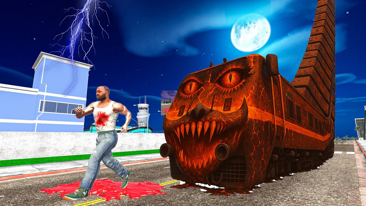 Haunted Train attack Franklin in Indian Bikes Driving 3d