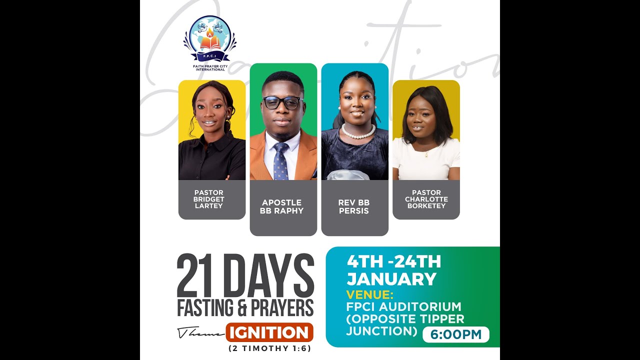 WELCOME TO DAY 9 OF OUR 21DAYS FASTING & PRAYERS
