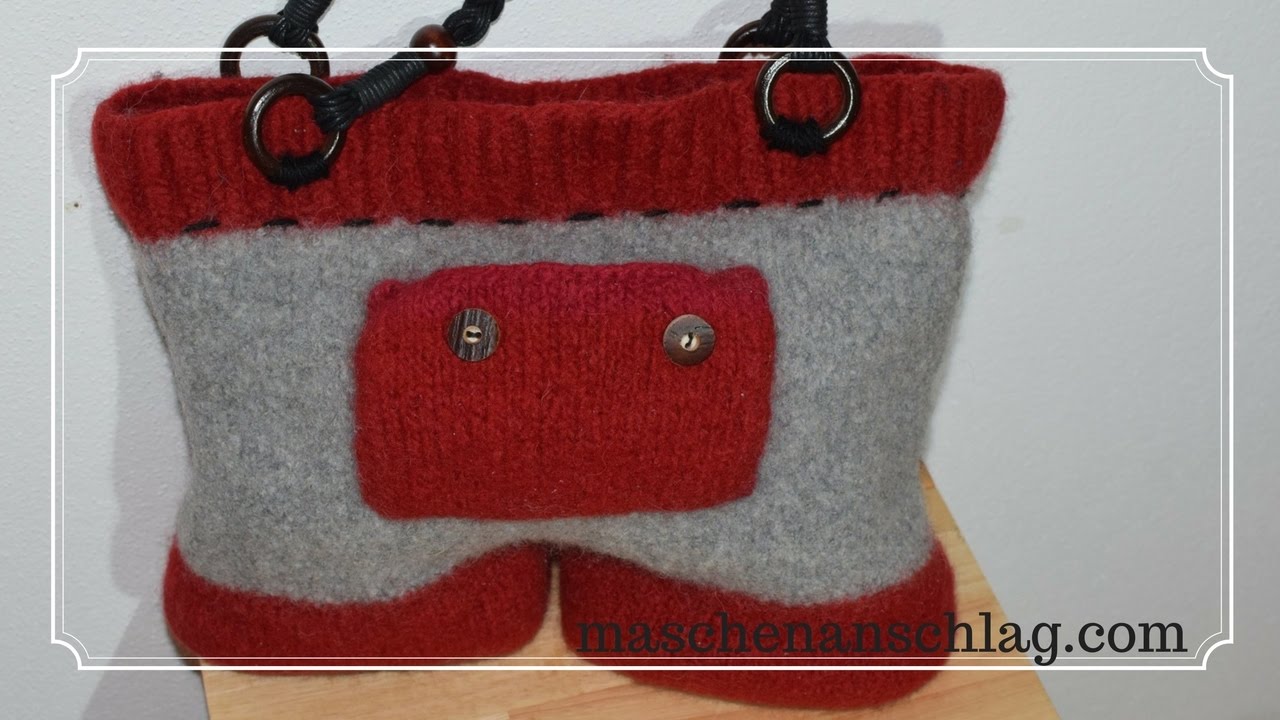 Bavariatasche stricken | Tasche stricken und filzen | Anleitung