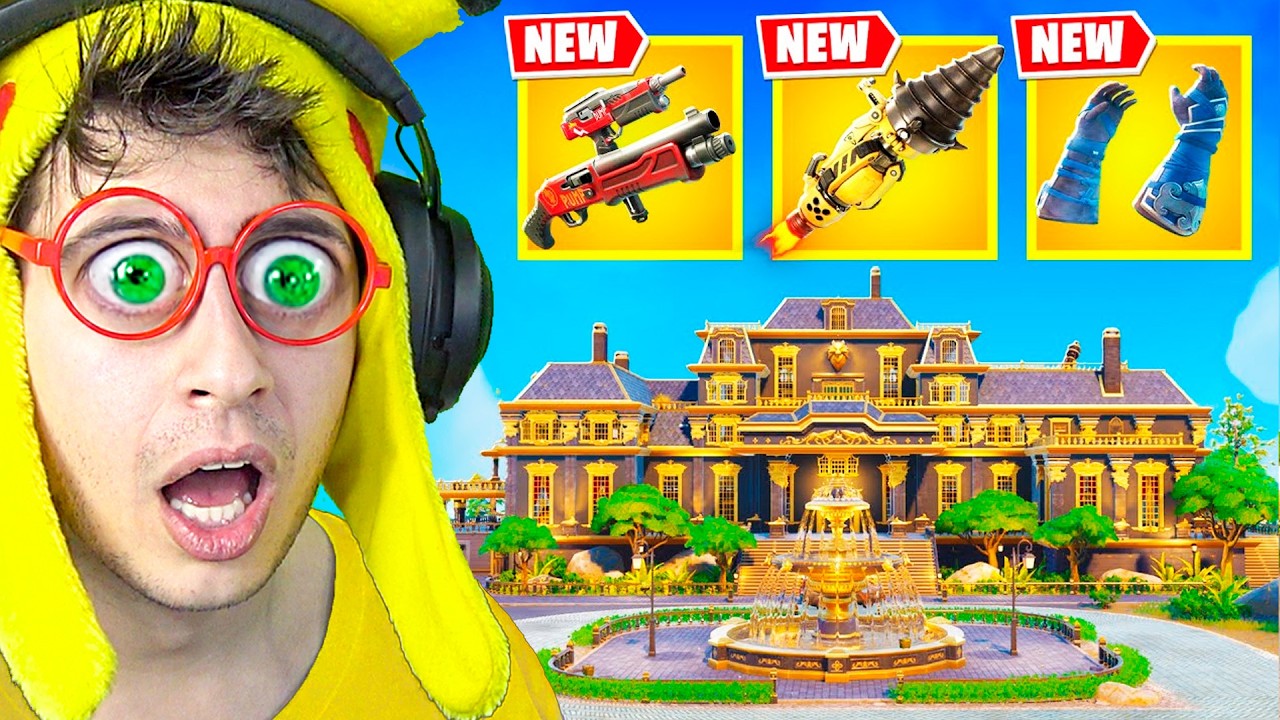 Reto MANSIÓN de ORO para Ganar 🔥🤑!! (Caja Fuerte Oculta 👮🚨) - Fortnite