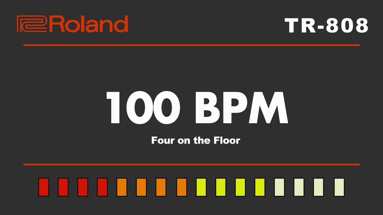 Roland TR-808 Four On The Floor 100 BPM Backing Track