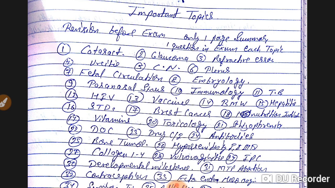 94 important topics for neet pg aiims pg pgi chandigarh jipmer and any exam