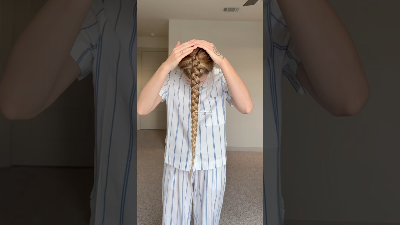 Mermaid Waves  🐚 #mermaidhair #mermaid #heatlesshairstyles #shorts #hair #heatlesswaves #hairstyle