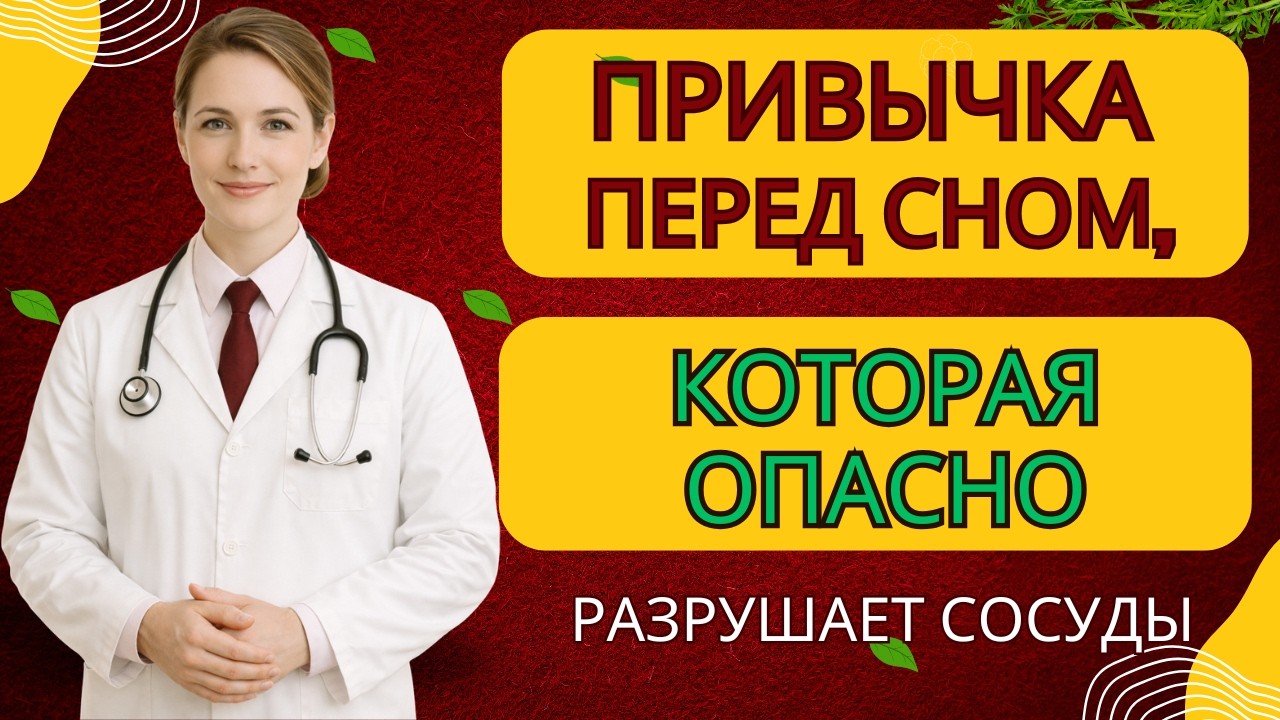 Привычка перед сном, которая опасно разрушает сосуды |Здоровье пожилых людей