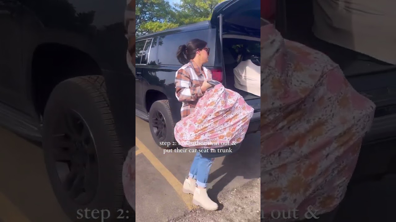 Routine of getting twins + a toddler out of the car @taybayyyyy