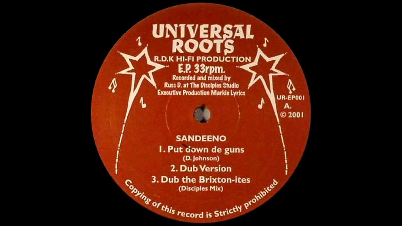 12'' Sandeeno - Put down de guns ( + Dub 1 & 2)