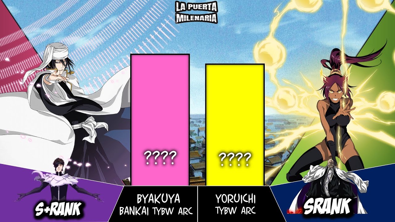 Byakuya VS Yoruichi Power Levels - Bleach Power levels - La puerta milenaria