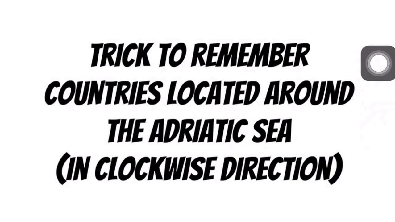 Tricks to Remember Adriatic Sea COUNTRIES | UPSC | PRELIMS | 2019 | TAMIL