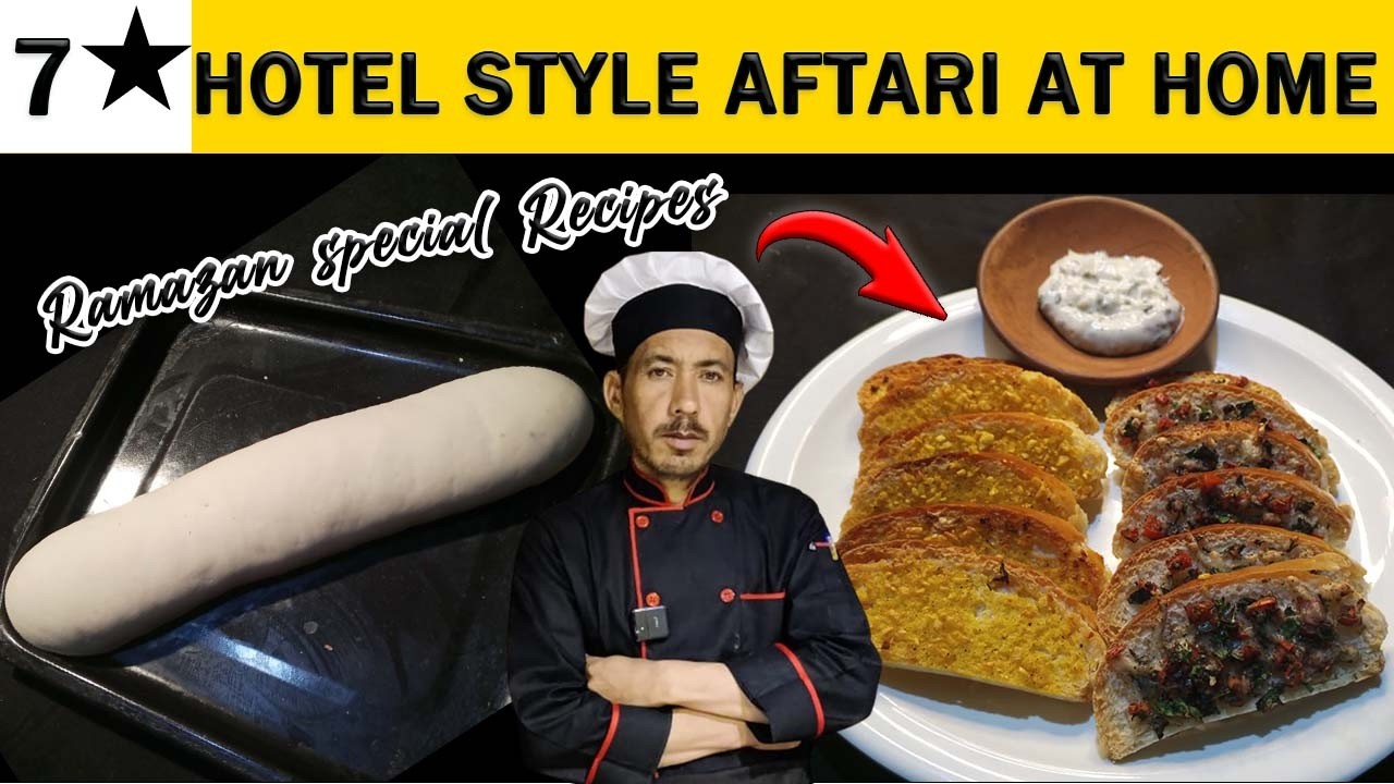Seventh star hotel style Iftari at home|Brochetta bread|garlic breadfranch bucket recipe by mrchefu 
