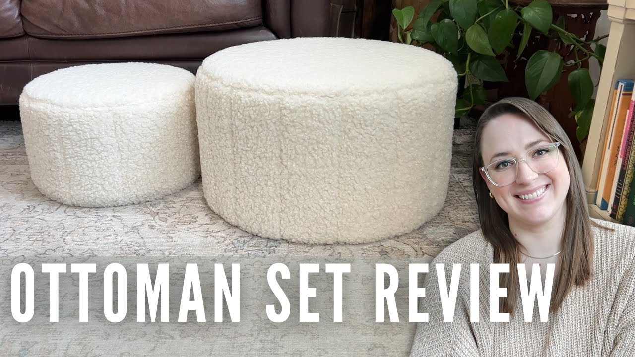 👣Round Soft Foot Stools Ottoman - Plush Comfort for Your Feet! 🦶