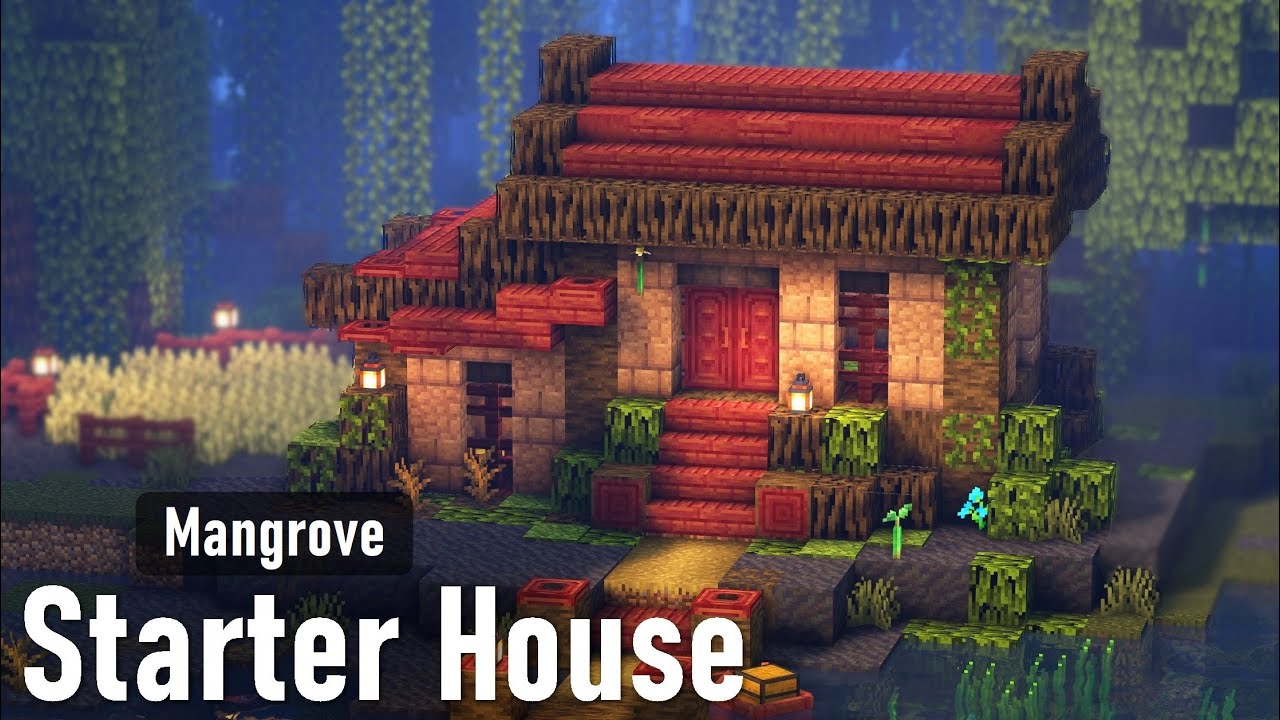 🏡Tutorial | Simple Mangrove Starter House | Minecraft