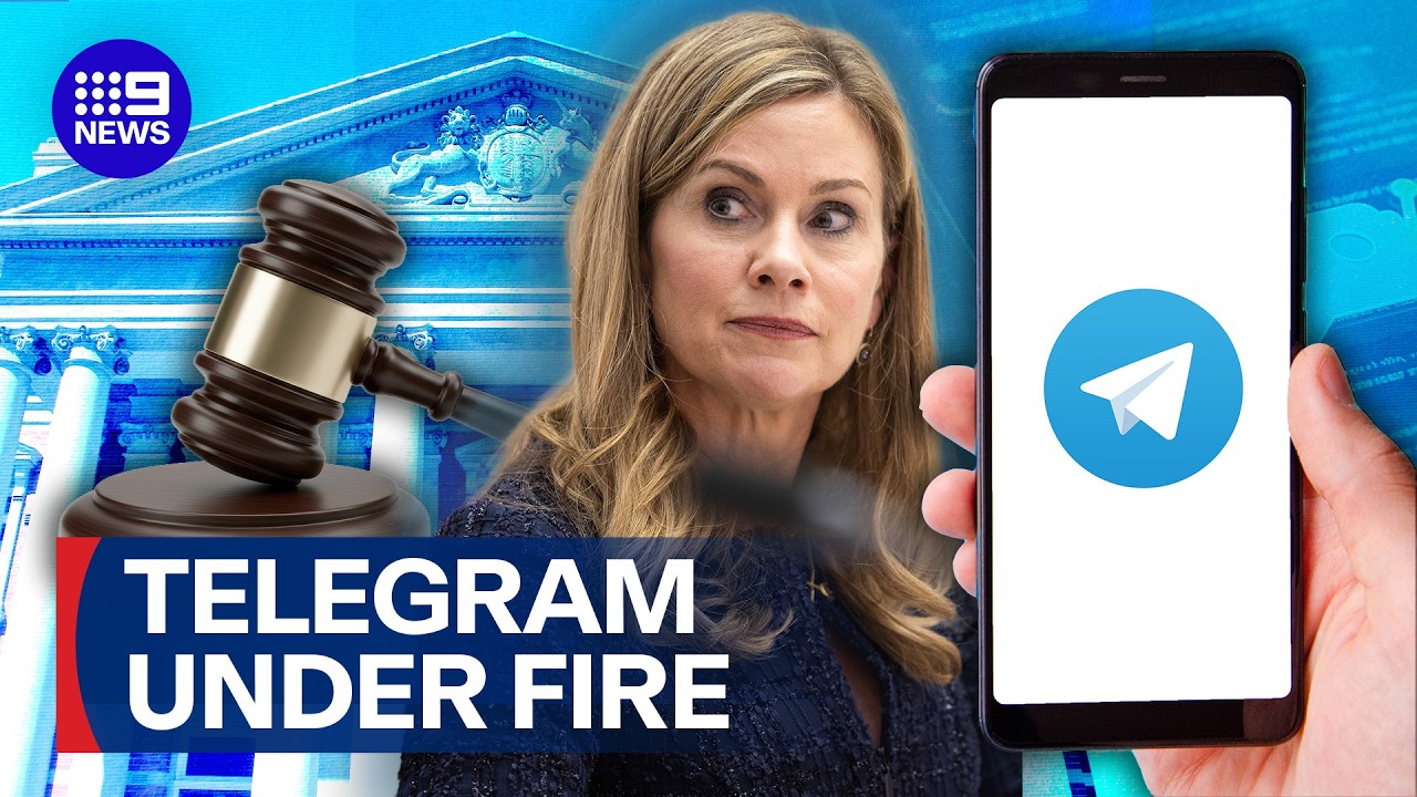 Telegram faces legal action over alleged failure to remove violent content | 9 News Australia