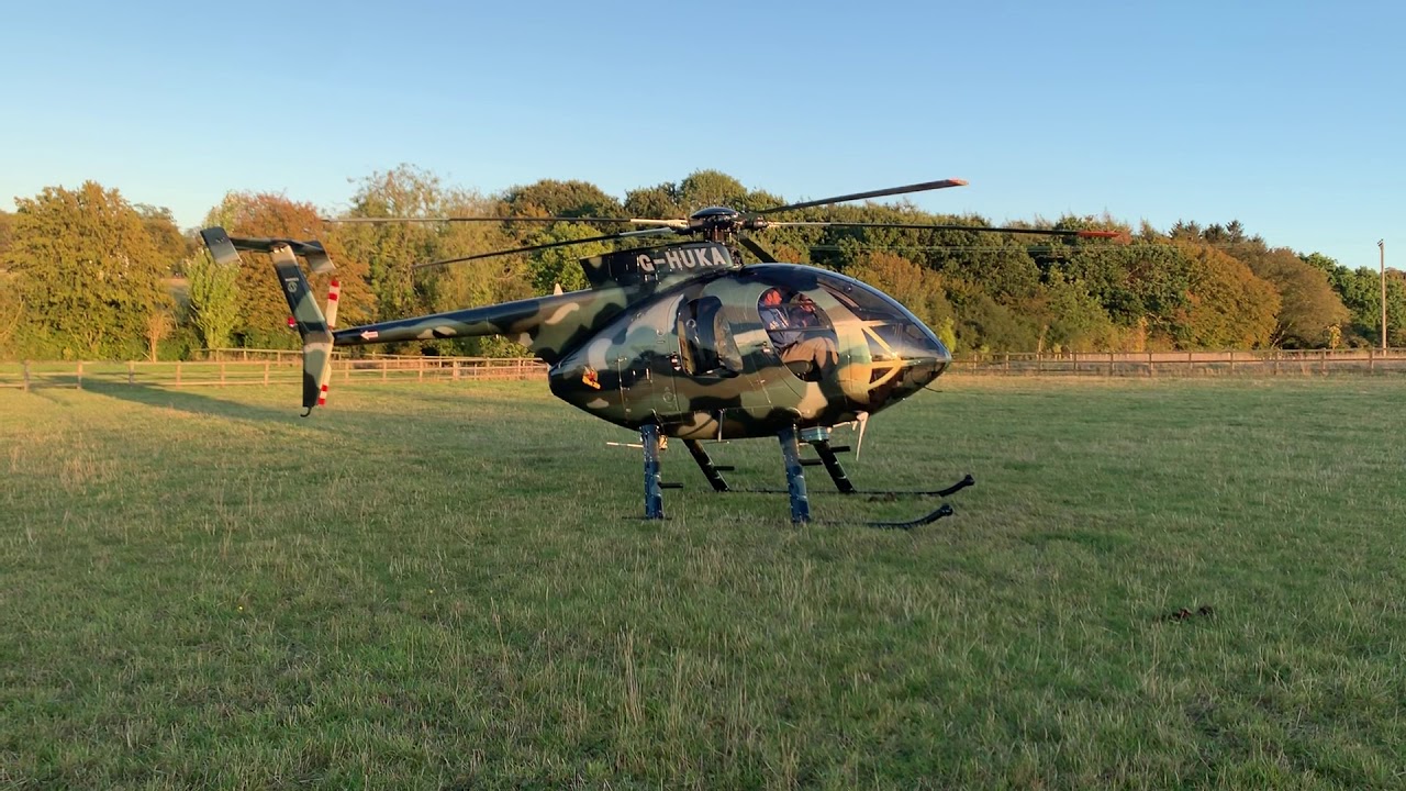 MD500 start and take off.