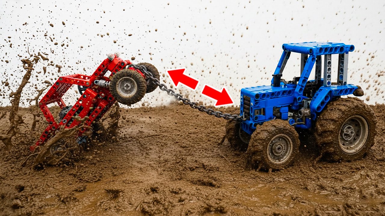 Crazy LEGO Technic Cars Battle on Dirt Mud Terrain | Smart Lego