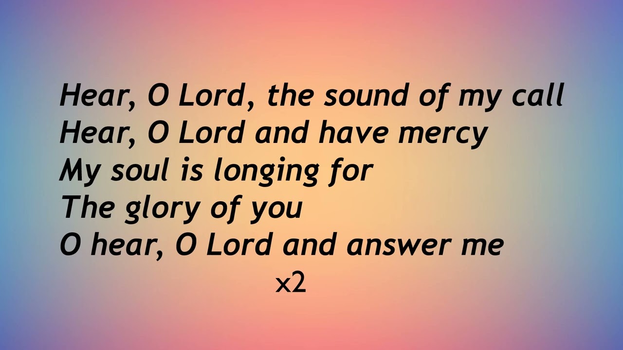 Hear oh Lord video instrumentalD