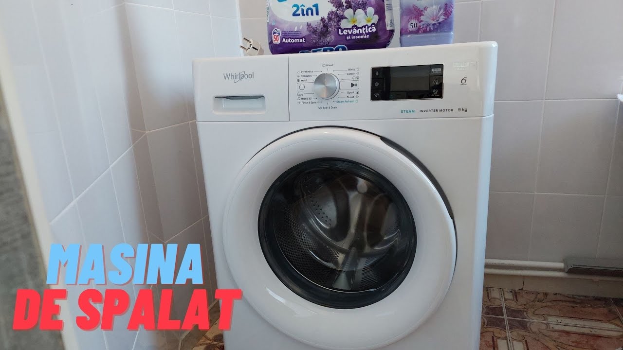 Masina de spalat Wirlpool  W6,  9 kg, 1400rpm, Clasa B, alb.