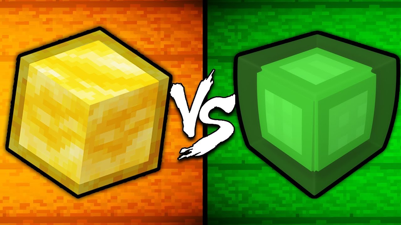 Honey Block vs. Slime Block - Minecraft