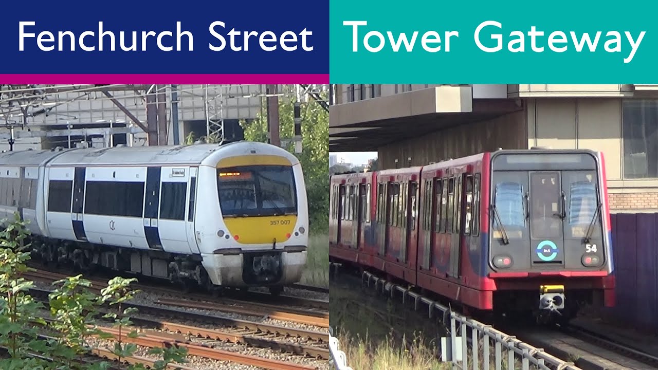 DLR and c2c Trains at Fenchurch Street and Tower Gateway