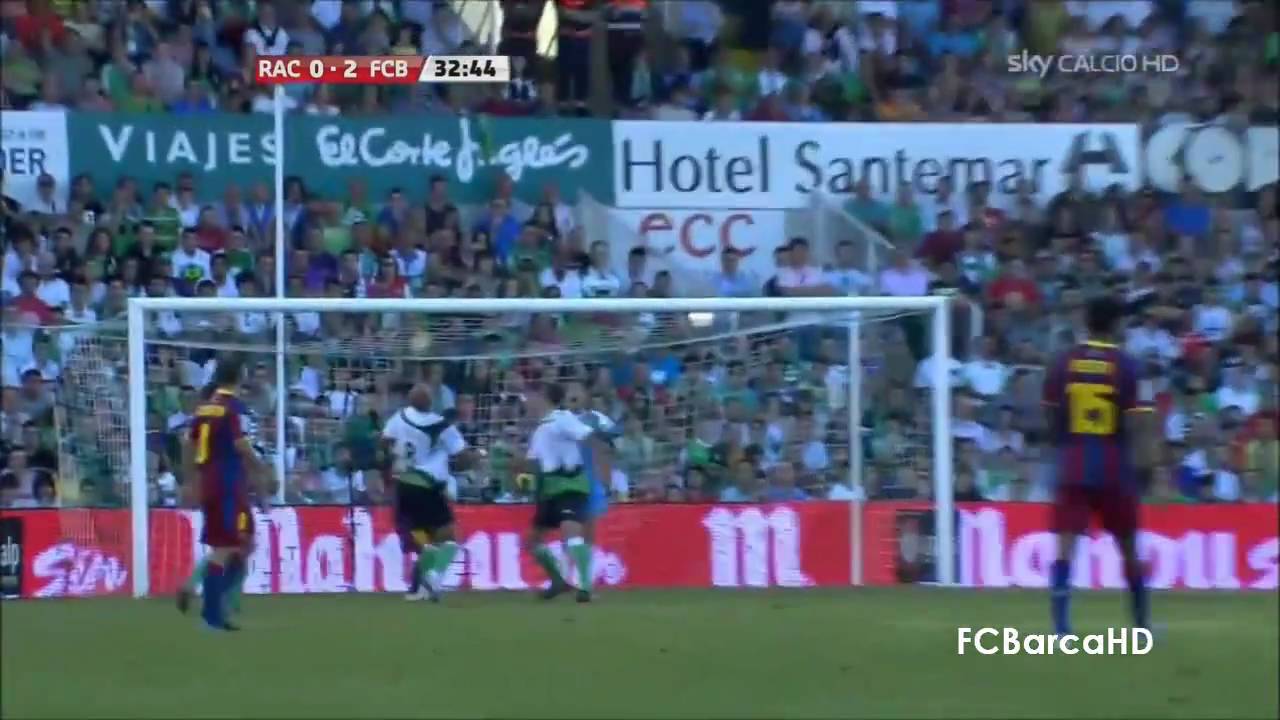 Racing vs FCBarcelona 0-3 Fecha 1 Liga BBVA 2010 - 2011 HD
