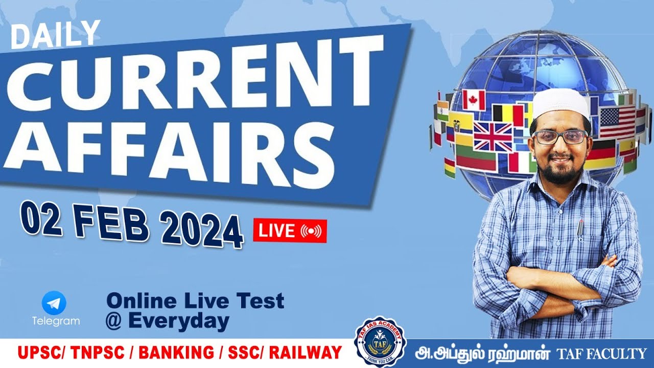 🛑 LIVE : DAILY CURRENT AFFAIRS | FEB 02  2024 | FEBRUARY MONTH CURRENT AFFAIRS | TAF