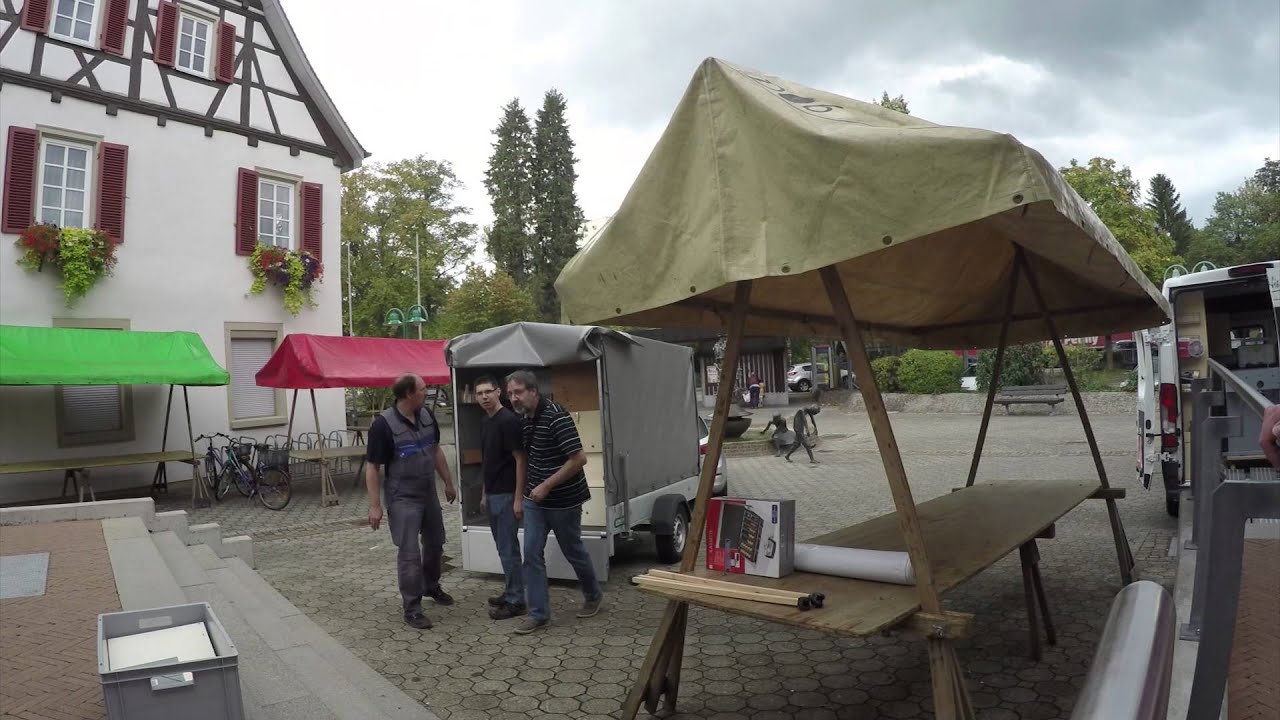 Ausladen der Module in Süßen
