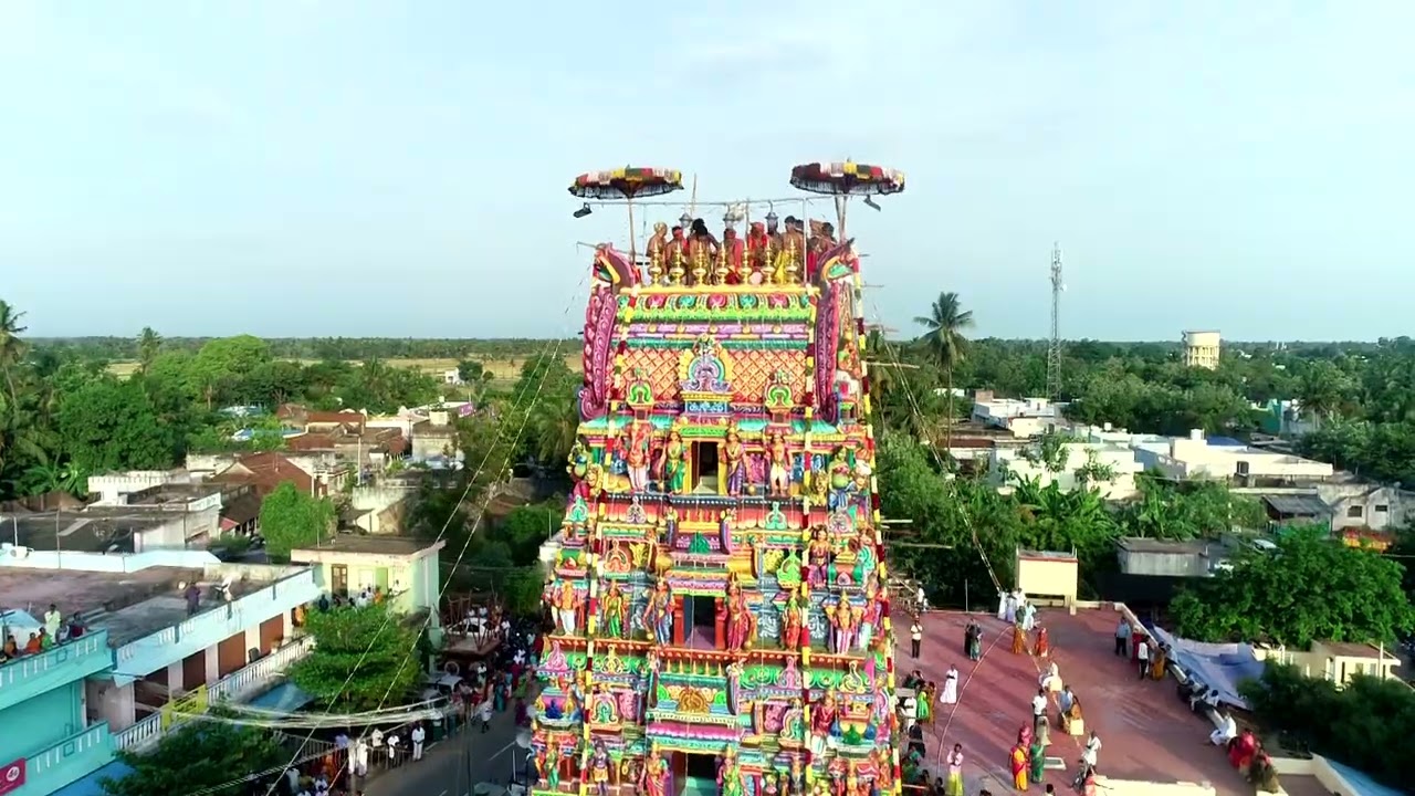 Pandasozhanallur Sri muthalamman devasthanam 72 அடி உயர ராஜகோபுரம் கும்பாபிஷேகம் நடைபெற்றது