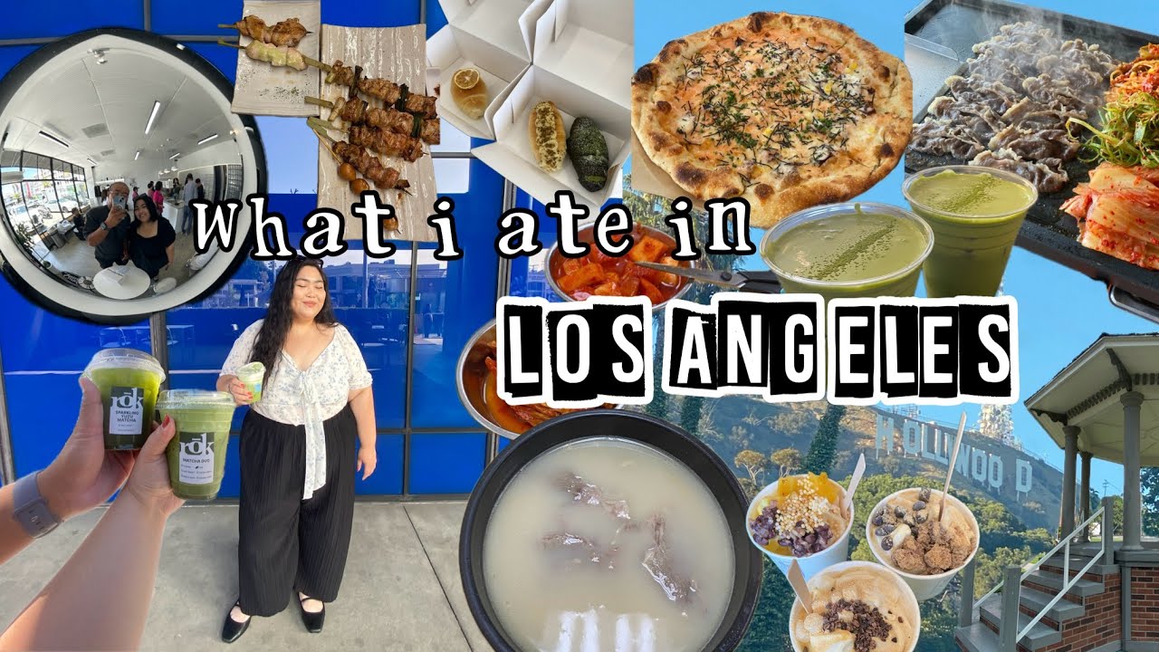 WHAT I ATE IN LOS ANGELES (matcha, kbbq, ice cream, korean food, warner bros studios)