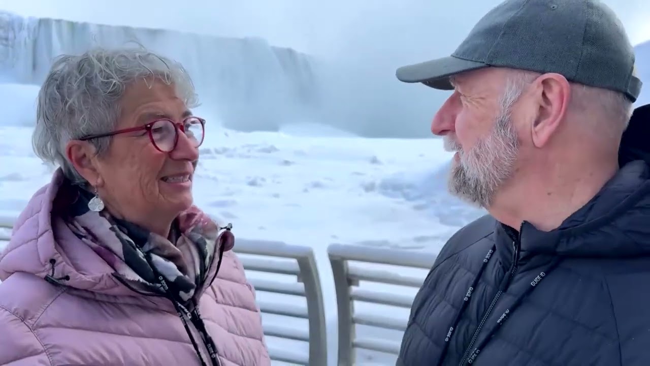 Tourists marvel at 'absolutely amazing' partially frozen Niagara Falls