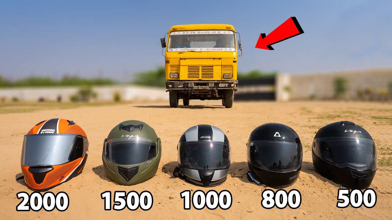 Truck Vs Helmets - ट्रक चढ़ाकर देखा हैलमेट का दम - लाखों का नुकसान 😔