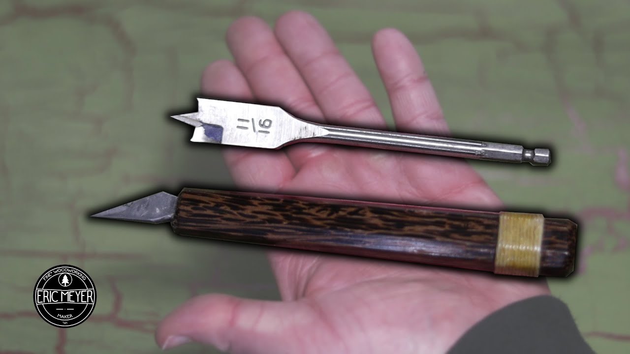 Making a Marking Knife from a Spade Bit | Knife Exchange with Maker 238