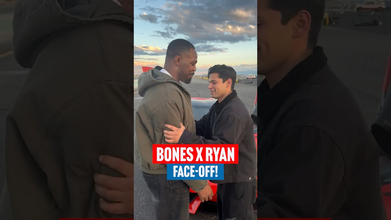 Ryan Garcia and Jon Jones facing off 👀