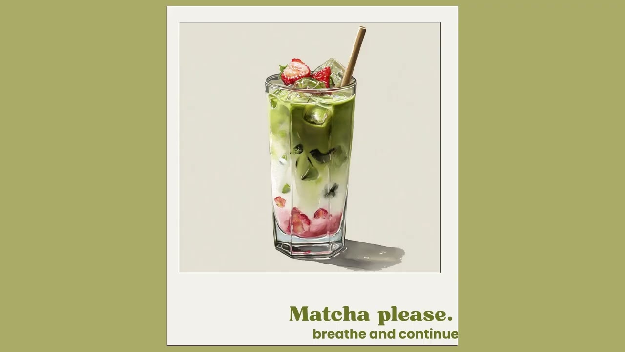 sip matcha, listen lofi. 💚🍵🎧