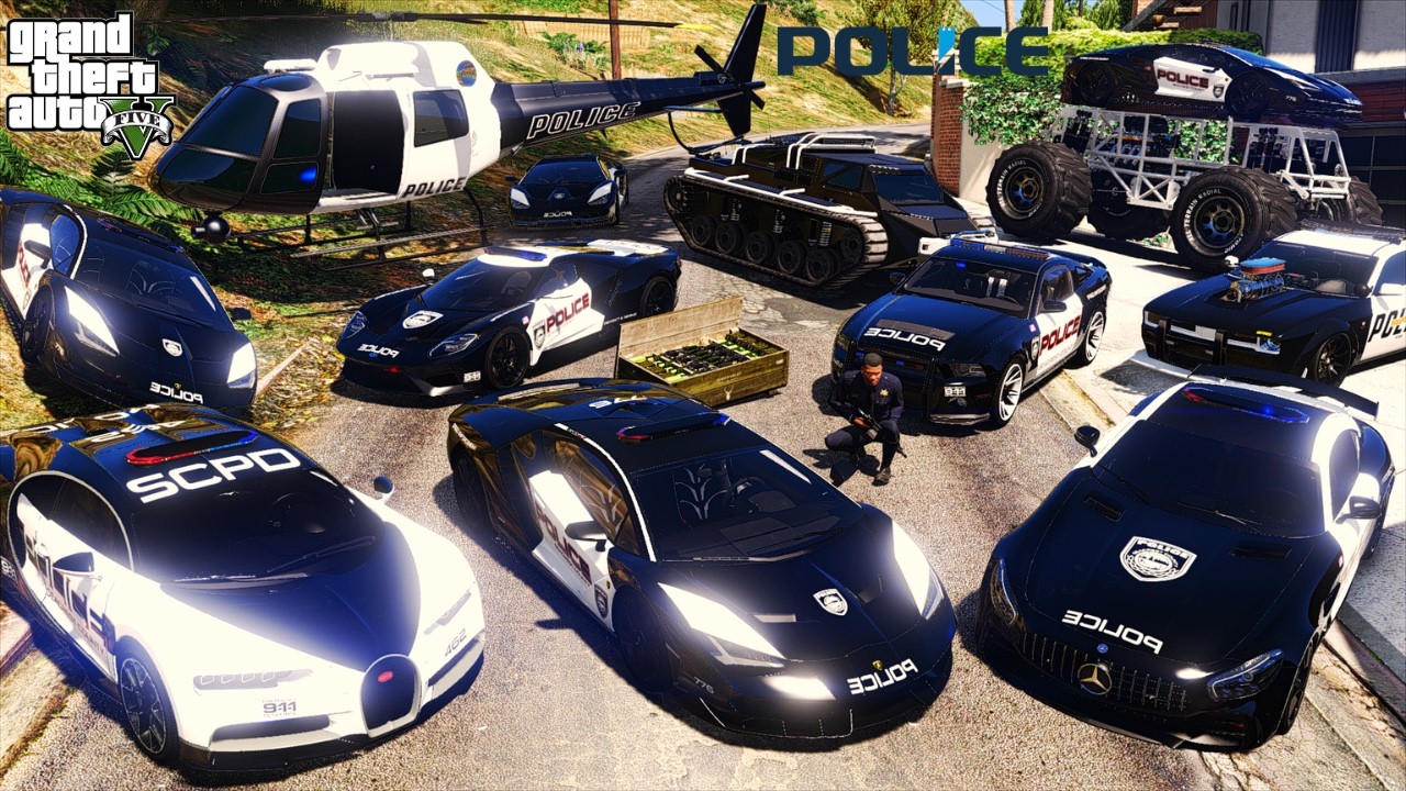 Franklin's ultimate police supercar stealing challenge