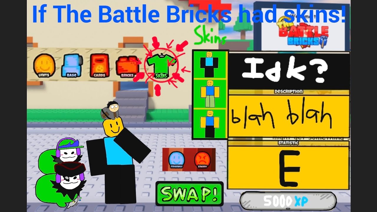 Если бы у [The Battle Bricks] были скины! (Фанат) {Мало усилий}
