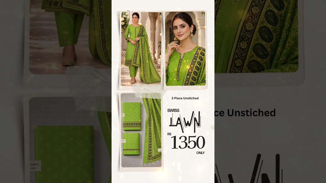 Swiss Lawn Unstitched 3 Piece Suit