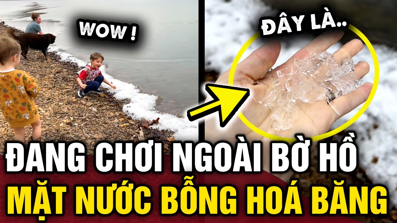 Mãn nhãn trước cảnh tượng NƯỚC TRÊN MẶT HỒ bỗng HOÁ THÀNH BĂNG trong tíc tắc | Tin 3 Phút Bí Ẩn