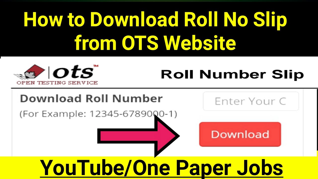 How to Download Roll No. Slip of OTS | ZTBL Roll no slip 2022 | OTS Roll No. Slip | ZTBL Roll number