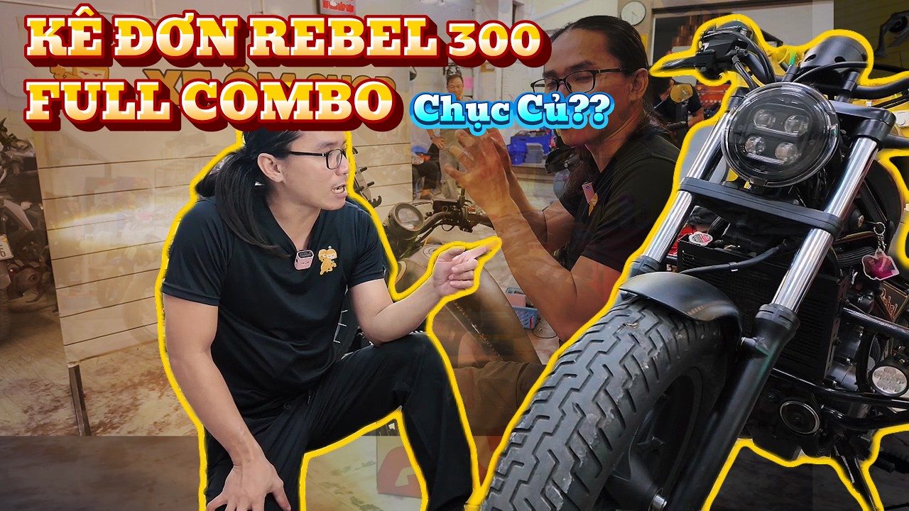 Độ Đ&egrave;n Cho Xe Honda Rebel 300 Tổng Bill HƠN CHỤC TRIỆU Tại Xe &Ocirc;m Workshop - Xe &Ocirc;m Workshop