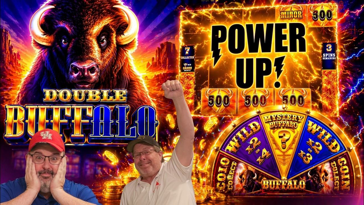 Совершенно новый слот Double Buffalo &mdash; бонус POWER UP просто невероятный! 🎰