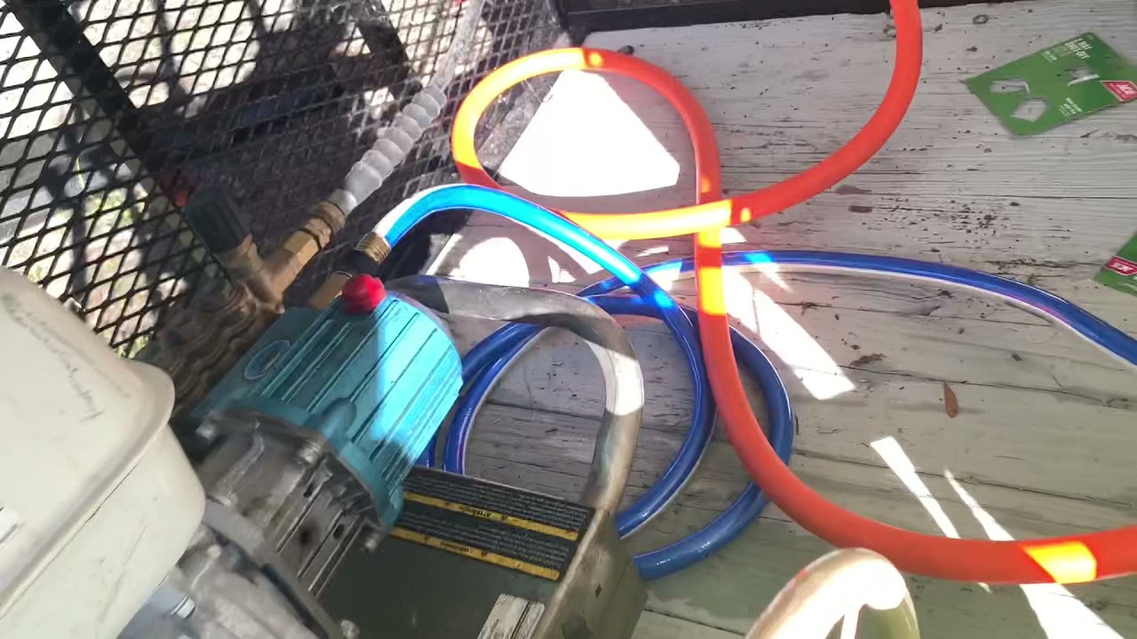 Running a direct drive Pressure Washer with a buffer tank