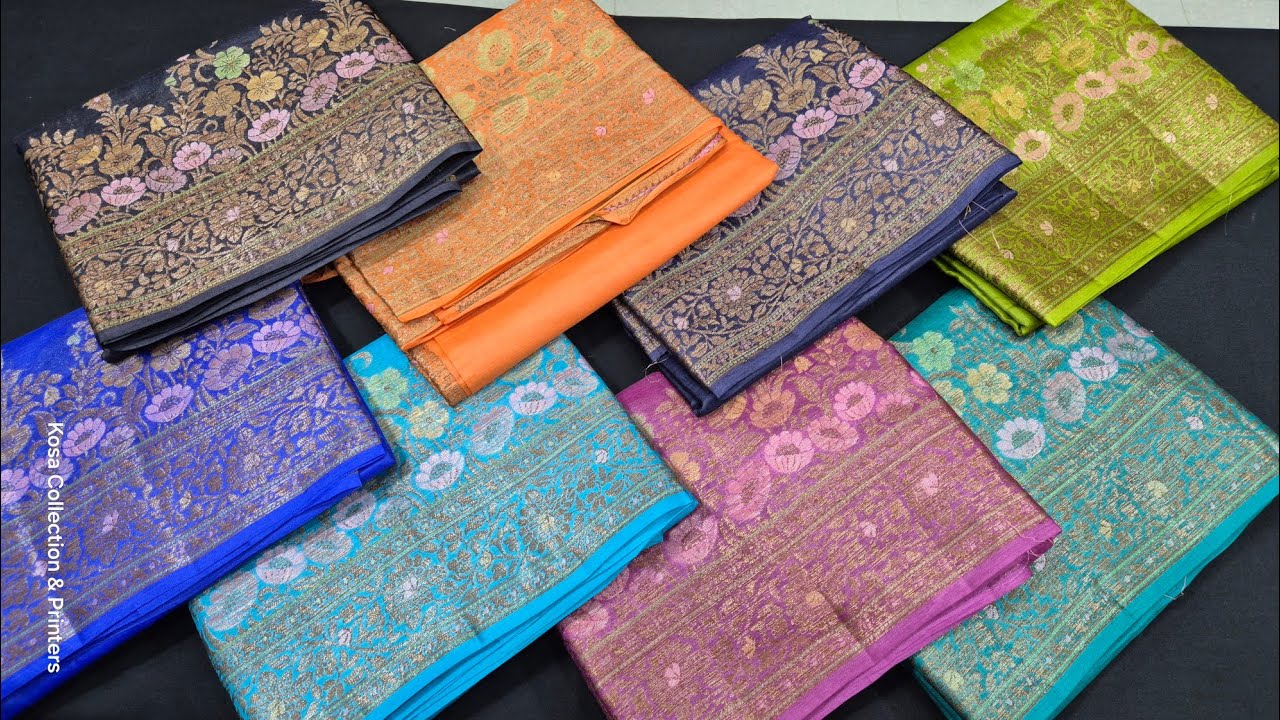 Chhattisgarh kosa silk saree with Zari border / कोसा सिल्क साड़ी ज़री बॉर्डर | tussar silk Saree