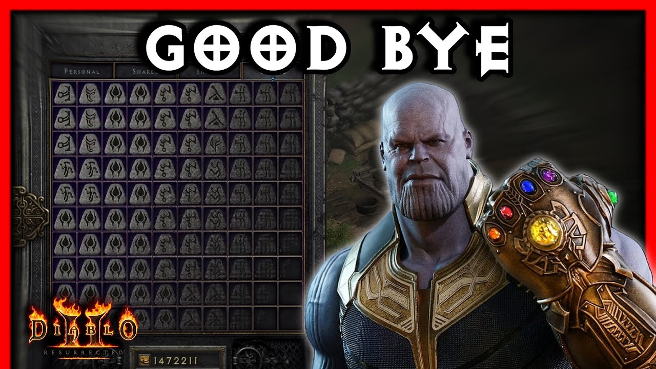 Cubing Up OVER 100 Mid and High Runes, Because I don't Want Them - Diablo 2 Resurrected