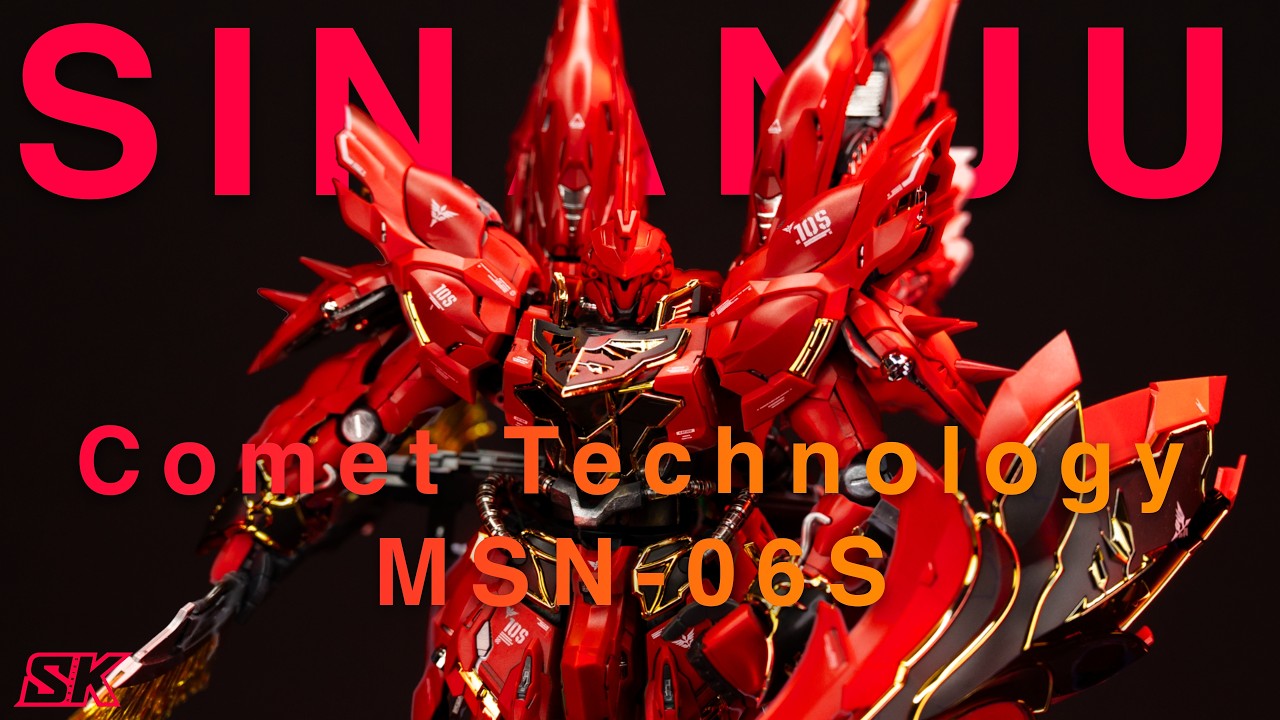 Супер-пупер детализированный Синанджу | Comet Technology 1/100 MSN-06S Красная комета | обзор | 4k60